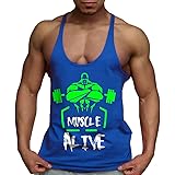 palglg Canotta Palestra Uomo Bodybuilding Senza Maniche Stringer Veste Cotone
