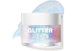 LANGMANNI Holografischer Körper Glitter Gel/Lidschatten Kosmetik-Grade für Körper,Gesicht,Haar und Lippe.Farbveränderndes Glitter Gel unter Licht. -1.35 oz (1# Golden Ocean)
