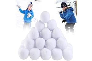 POPOYU 40 Bolas de Nieve Artificiales Realistas de Peluche Blanco 5cm, Decoraciones Navideñas,Bolas de Nieve Falsas para Niños,Juegos de Lucha para Juegos de Invierno,Árboles de Navidad,Niños