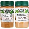 Mother Earth Peanut Butter Crunchy Natural - 380G & Peanut Butter Smooth Natural - 380G
