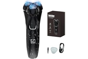ViKKent Rasierer Herren Elektrisch mit 4D-Schwebekopf 2026 New, IPX7 Wasserdichter Elektrorasierer, 90 Min Laufzeit, Kabellos LED Elektrischer Nass- und Trockenrasierer mit Pop-Up Trimmer, Reisesperre