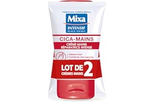 Mixa Cica-Mains Crème Mains Reparatrice Intense, Lot de 2 x 50 ml