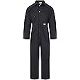 Ladies Zip Front Boilersuit Workwear Boiler Suit Coverall Overall Womens Girls (10 (34" Chest), Black)