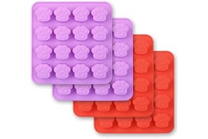 Cozihom Lot de 4 moules en silicone en forme de patte de chien, 16 cavités, qualité alimentaire, pour chocolat, bonbons, pudding, gelée, friandises pour chien