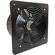 ECUTEE Ventilador Axial 200mm 80W 1250m³/h – Extractor Potente Para Pared O Techo En Cocinas, Baños Y Talleres