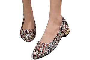 Briskorry Eleganti ballerine da donna, scarpe da balletto, moderne, scarpe piatte da donna, con cinghia, ballerine chiuse, a punta, comode mocassini