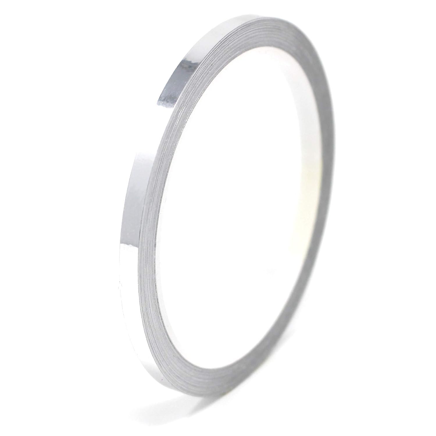 Decoratieve plakstrips voor auto, motorfiets, boot, modelbouw, vele kleuren, lengte 10 m, plakband (chroom, zilver, 5 mm)