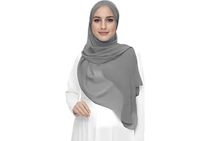 LINA & LILY Premium Chiffon Hijab Head Scarf Shawl Wrap for Muslim Women Lightweight