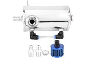 Heitune Oil Catch Can, 0.5L Universal Oil Catch Can en Alliage d'aluminium Reniflard Réservoir Réservoir avec Filtre à Air