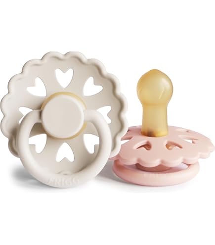 Elodie Details Binky Bloom Duo Ciuccio – Rosa Cipria E Bianco Vaniglia, Tettarella Rotonda In Lattice O Silicone - 2