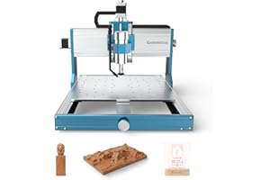 Genmitsu 3030-PROVer MAX CNC Router Machine, Achieve ±0.05mm Accuracy for High Precision Metal Aluminum Copper Acrylic Engraving, Supports 4th Axis Rotary Kit