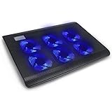 E Prance Cooling Pad Gaming Laptop Cooler Usb Powerful Laptop Cooling Pad With 5 Fans Quiet Slim Light Weight Fits For 14 17 Notebook Amazon Co Uk Computers Accessories