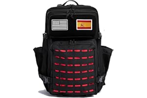 GUJOIN Mochila táctica militar 50L resistente al agua y duradera para senderismo, camping, pesca y gimnasio con soporte para botella