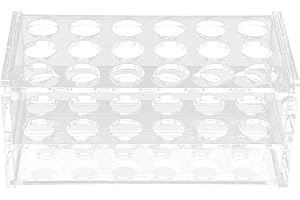 Provrörsställ i Akryl, 18 Hål, Transparent Provrörshållare, Lämplig för laboratorie- eller Hemmabruk, med Stark Struktur för 10 Ml 15 Ml Rör, Används för Att Förvara Provrör med