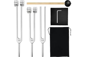 Stimmgabel Set, 3 st 128, 256, 512 Hz stämgaffel, stämgaffel terapi, stämgaffel neurologi, aluminiumlegering stämgaffel för helande, ljudterapi, kropp, sinne och själ helande