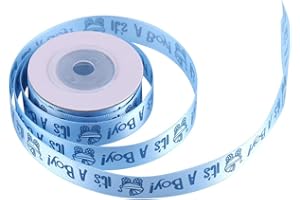 RAGUSO Rouleau de 10 verges C'EST UN GARÇON/FILLE Ruban de tache rose bleu pour Baby Shower personnalisé Baptême Party cadeau cadeau cadeau Wrap Bows Toppers ou emballage pour sacs Boîte Balloon String