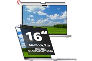 PHIMOOS Magnetischer Sichtschutzfilter für MacBook Pro 16 Zoll (2021–2024, M1, M2, M3, M4, Pro, Max), einfache Installation, abnehmbarer Blendschutz und Blaulichtfilter für Mac Pro 16 Zoll Sichtschutzfolie