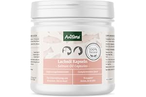 AniForte Omega 3 Capsule di Olio di Salmone per Cani e Gatti 500 Capsule - Prodotto Naturale per sostenere Il metabolismo, la Formazione delle Ossa e la lucentezza del Pelo