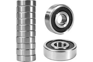 Flewdart 10pcs Kugellager 6200-2rs, rillenkugellager 10 x 30 x 9 mm 6200 2rs doppelte Schutzchromlegierung für DIY, Drehbänke, Motoren, 3D-Drucker, Fräsmaschinen(6200RS 10pcs)