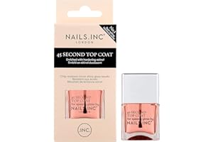 NAILS INC Nails.INC Gel 45 Second Top Coat, Quick Drying Formula Dries in 45 Seconds, Enriched with Retinol for a Chip Resistant Finish, Cruelty Free, Vegan, (14ml)