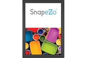 SnapeZo Marco para Póster de 34 x 48 cm, Negro, Marco de Aluminio de 25mm