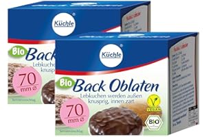 KÜCHLE W.U.H. GMBH & CO. KG Küchle runde Back Oblaten 70mm Ø 71g - Lebkuchen bleiben innen zart (2er Pack)