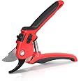 Sécateur De Jardin WORKPRO 210mm Lame SK5 - Coupe Jusqu'à 19mm Pour Branches Fleurs Fruits