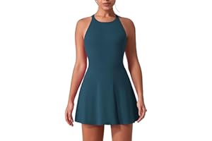 IDOPIP Vestido de tenis para mujer, vestido de golf con sujetador integrado y pantalones cortos, bolsillo cruzado, corte trasero, vestido deportivo, vestido de entrenamiento para niñas, vestido de