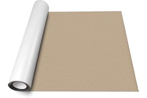 SZYCKJGS Simili Cuir Autocollant 60x150cm, Patch Cuir Auto-AdhéSif RéNovation Beige, Cuir Autocollant pour RéParation Canapé pour CanapéS, SièGes De Voiture, SièGe,Bricolage Artisanat