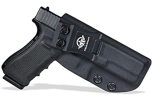 POLE.CRAFT Glock 17 Kabura IWB Kydex Kabura Dopasowane: Glock 17 / Glock 22 / Glock 31 (Gen 1-5) Pistolet - Wewnątrz pasa Ukryte Carry - Adj. Trzymaj pochylony - przycisk-Mag Okładka, brak zużycia, brak drgań