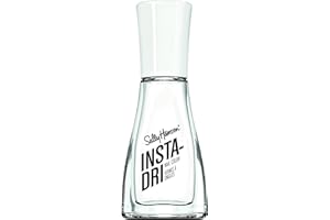 Sally Hansen Insta-Dri Nail Polish, White On Time, 60 Seconds Quick Drying, Long Lasting, Streak Free, Shiny Finish, 3-in-1 Formula, Built in Base and Top Coat, 9.17ml