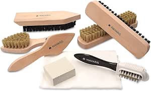 Set Spazzole Per Scarpe In Camoscio AiQInu - 3 Pezzi Per Pulizia Scarpe E Accessori In Pelle