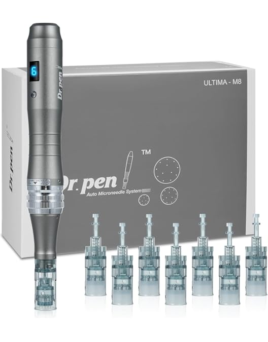 Agujas De 24 Pin Para Dr.pen Ultima M8, Microagujas De Repuesto Original De Dr Pen Microneedling Modelo M8, Micropunción Desechables Auténticos De Microneedle Pen (24 Pin, 5Pcs