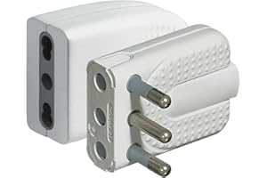 BTicino S2466TAP Corner Kit Spina e Presa, 2P+T, 16A, Bianco