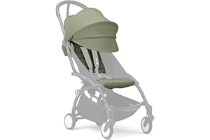 STOKKE Pack Color 6+ para YOYO, Olive - Solo Textiles: Cojín de asiento, dosel extensible y bolsillo trasero con cremallera - Requiere chasis del YOYO (se vende por separado)