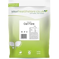yourhealthstore Premium Oat Fibre 500g (1.1lb), Extra Light and Fluffy, Great for Keto King Bread, Vegan, Produced in The EU,