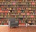 Price comparison product image 1 Wall Colourful Library Bookshelf Wallpaper Mural, Wood, Multi-Colour, 3.15 x 2.32 m
