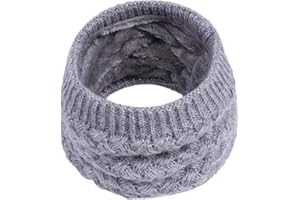 TOMORTSUN Kinder Schals Baumwolle Kinder Loop Schal Strickschal Herbst Winter Warmer Fleece Flauschig Schal Halsband Halswärmer Rundschal Kleinkinderschals für Jungen Mädchen