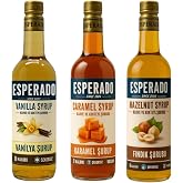 Esperado Vanilya * Karamel * Fındık Aromalı Kahve Şurubu - 3 L&uuml; Set - Şekersiz - 750 Ml X 3 Ad.