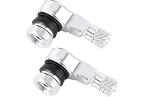 ‎DILWE 2 Stücke Winkelventil, 11,3mm 90 Grad Auto Motorrad Reifen Winkelventil Winkel Rad Reifenschaft Gebogenes Ventil für Standard Tubeless Reifen (Silber)
