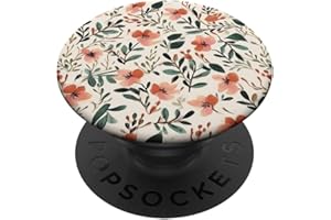 FLORALE GESCHENKE & BLUMEN DESIGNS PopSocket PopGrip: Botanische Blüten Blätter Blumenmuster Ästhetik Aquarell mit austauschbarem