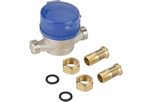 HILILAND 15Mm 1/2 WASSERDURCHFLUSSMESSER MIT beliebiger Rotationsfunktion UND KALTWASSER MIT ARMATUREN FÜR HAUS UND GARTEN