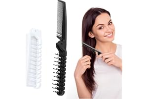 CAISYE Szczotka podróżna - Zestaw 2 małych składanych szczotek do włosów - Przenośna konstrukcja - Drobny i szeroki grzebień - Idealny w podróży - Idealny prezent dla dzieci i dorosłych