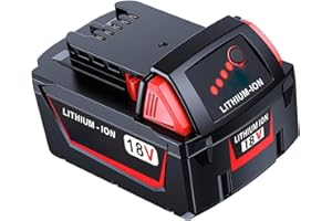 HTongD Batería de repuesto de 18 V para Milwaukee: batería de ion de litio de 3 Ah para Milwaukee M18 – Compatible con M18B XC 48-11-1850 48-11-1820 48-11-1860 48-11-1815