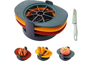 TELAWAH 4 en 1 Coupe Fruits, Coupe Pomme, Coupe Mangue, Coupe Tomate, Apple Cutter Multifonctionnel Fruit Slicers Ensemble Ustensile de Cuisine, Fruits Coupe trancheuse, Avec Couteau à Fruits