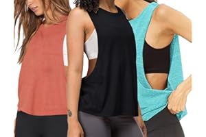 HANYOMO Donna Allenamento Fitness Canotte Ritagliato Senza maniche Palestra Yoga Corsa Atletico Camicie