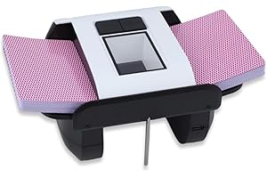 OBLITZON Mélangeur de Cartes Automatique et Manuel Compatible Poker/UNO/Phase 10, 1-2 Jeux