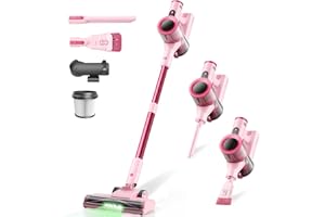 DZAKI Aspirapolvere Senza Fili, 45KPa 50Mins Scopa Elettrica Senza Fili con Autoportante, Display LED intelligente,Leggero aspirapolvere ricaricabile antigroviglio,Potente per Pavimenti/Tappeti/Peli Animali