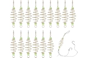 FERCAISH 15PCS Luminous Carp Fishing Feeder, Fishing Feeder Bait Cage - Catfish Bait Thrower Olive Shape Spring Fishing Feeder Bait Cage Holder Olive Shape Inline Method Fishing Tackle