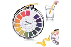 SULIUDAJI Cartine tornasole ph,Strisce di ph Rotolo,Ph Test Strips Roll.Strisce Indicatore di ph Intervallo di Misurazione 0-14,Ottimo per L'Uso a Casa, in Giardino, in Laboratorio o a Scuola